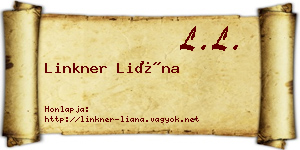 Linkner Liána névjegykártya
